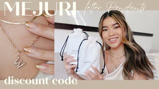 NEW Mejuri Pearl Letter Charm | Fine Jewelry Unboxing, Stacking, and Mejuri Discount Code