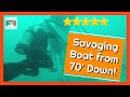 Salvaging Sunk Fishing Vessel at 70 feet underwater