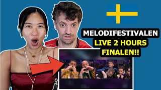 Our LIVE Reaction! FINALEN Melodifestivalen 2024 - Top 12 Final Performances &amp; Results! Sweden 🇸🇪