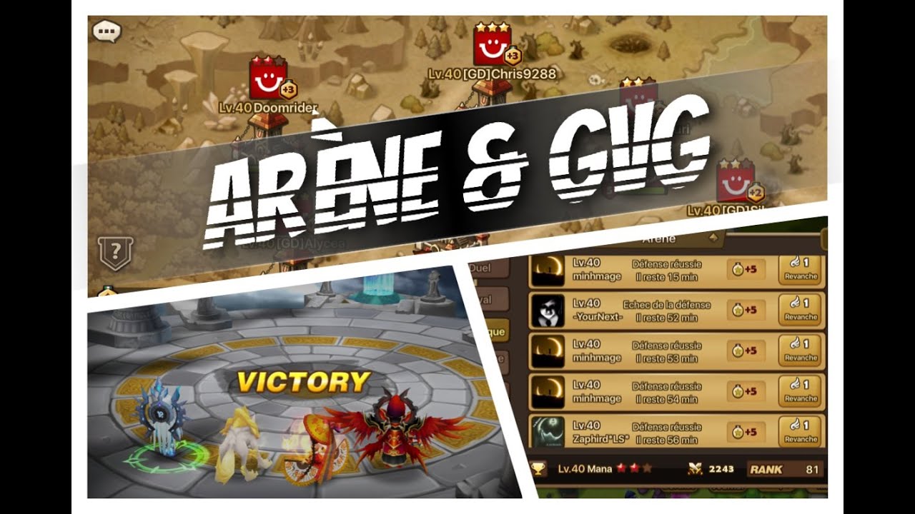 Summoners War - Arène 1 - Tesarion Teste l'Arène