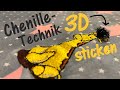 Sticken in 3D! | Chenille Technik | Stickmaschine Pfaff Creative 3.0