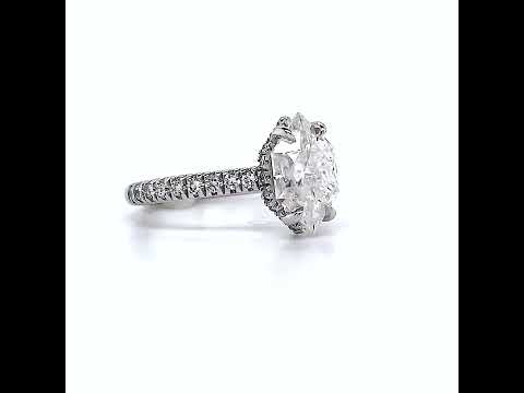 Oval Lab Grown Diamond Scatter Design Engagement Ring ring video