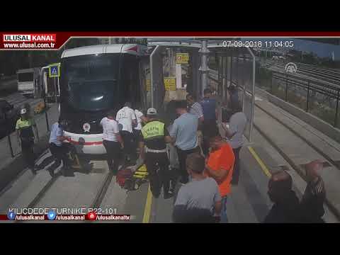 Samsun'da tramvay kazası: 1 yaralı