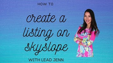 How to Create a Listing -skyslope EXP