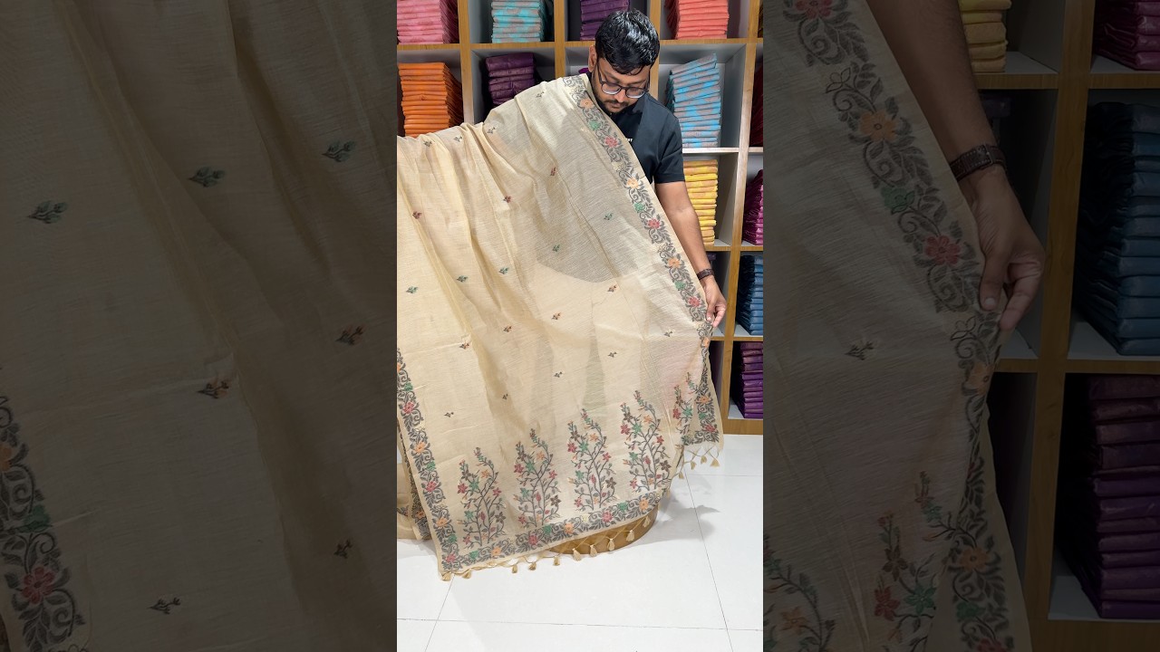 Soft Jamdani Muga Cotton Saree