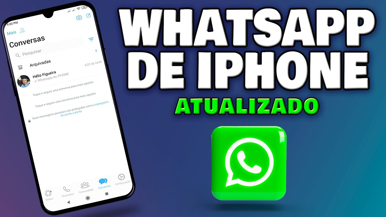 NOVO! WHATSAPP IGUAL DO iPHONE no ANDROID Com Funções do GB ATUALIZADO ...