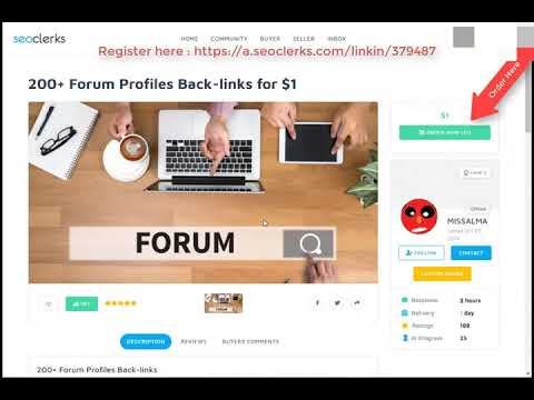 Rank Your Site With 200 Forum Profiles Backlinks for $1 On SEOClerks