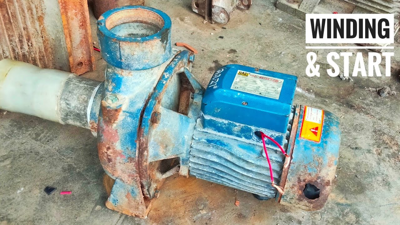 full Rewinding and start 2900rpm220v 2hp water pump motor YouTube