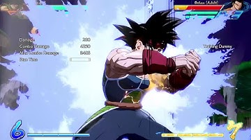 Dbfz: Bardock 7 bar assist sparking combo (94% Damage)