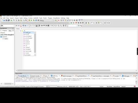 how to calculate the area of triangle in c language (code blocks) - YouTube