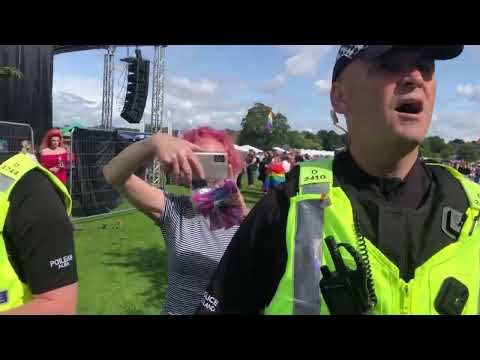 Heated video shows Scottish Family Party confronting police for wearing trans badges at pride event