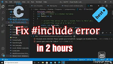 How to fix #include error detected |Class 9 C languages tutorial #1