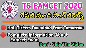 Ts Eamcet hall tickets download from tomorrow latest news | About Eamcet exam 2020