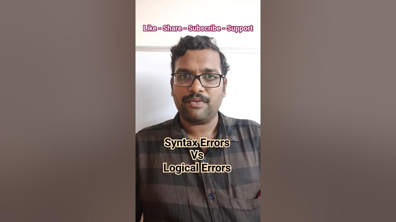 Syntax Errors Vs Logical Errors #rprogramming #cprogramming #code - YouTube