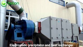 Industrial electrostatic precipitator for synthetic leather production lines