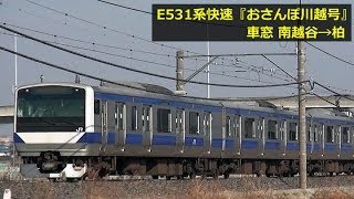 E531系快速『おさんぽ川越号』車窓 【3】南越谷→柏