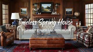 Timeless Spring House Inspired by Ralph Lauren: Country Home Sophistication with Vintage Textures