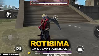 NUEVA ACTUALIZACION de FREE FIRE y PERSONAJE con HABILIDAD ROTA