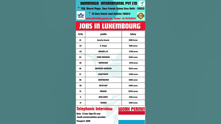 New job vacancies in Luxembourg 🇱🇺 |Salary upto 3.5 lakh | #shorts #job #luxembourg #india europe