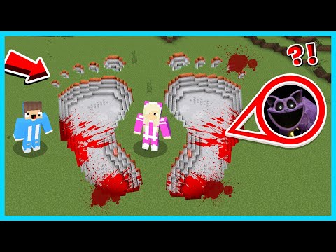 MIPAN & ZUZUZU MENEMUKAN JEJAK KAKI BESAR DI MINECRAFT SURVIVAL! JEJAK KAKI MONSTER CATNAP!