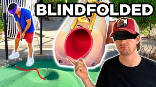 We Played Mini Golf BLINDFOLDED (Epic Hole-In-One!!)