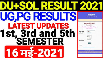du sol latest update|du 1st,3rd,5th semester result 2021|sol du result 2021|sol 3rd semester result