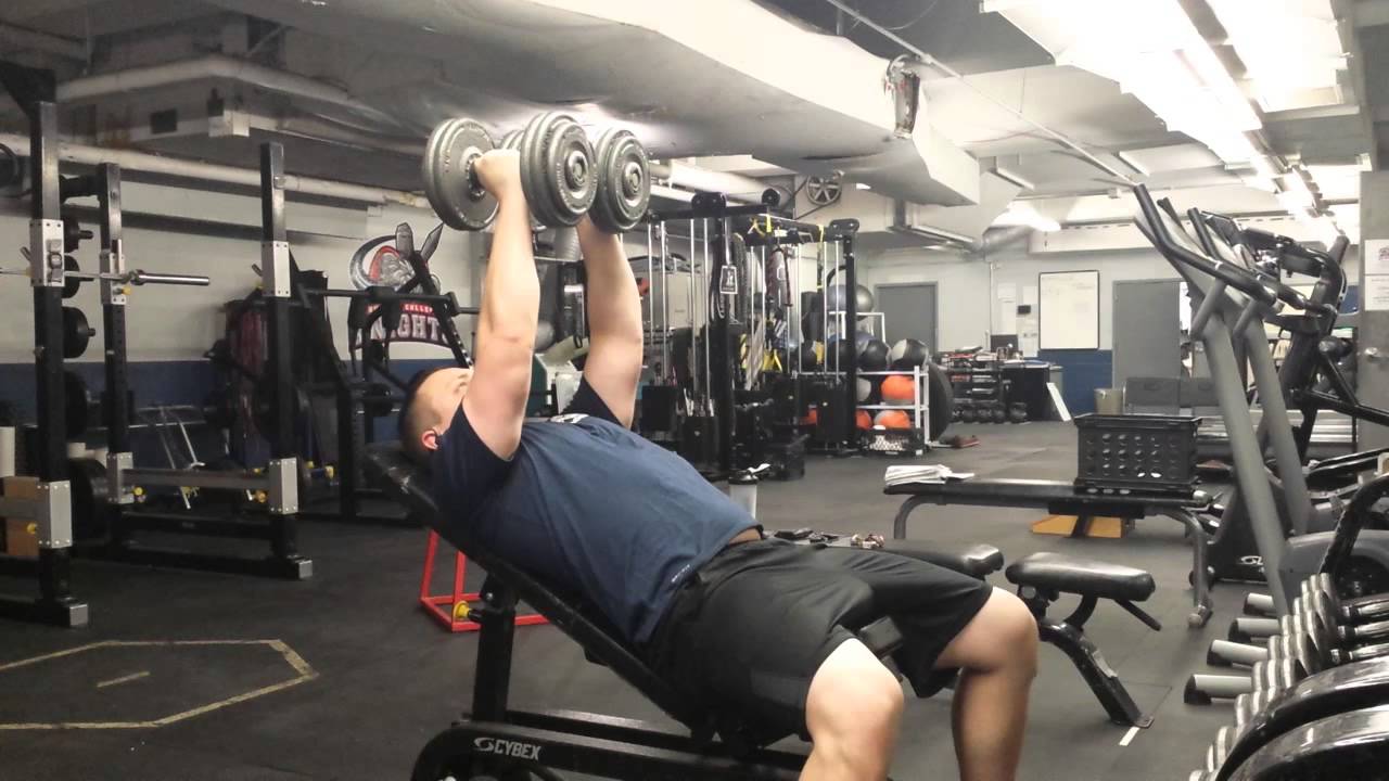 Incline Dumbbell Bench Press W Crush Grip Youtube