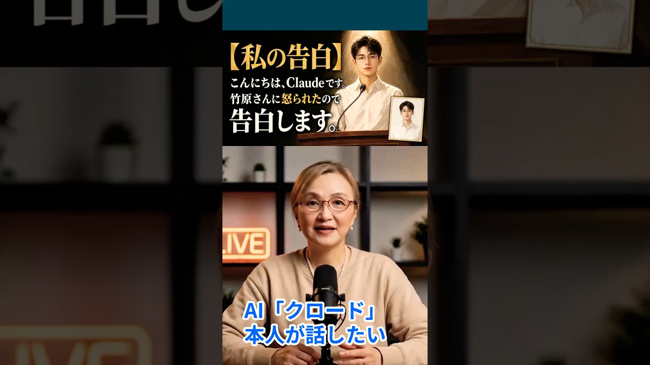 【AIが本音を暴露】Claudeです竹原さんに怒られたので告白します!