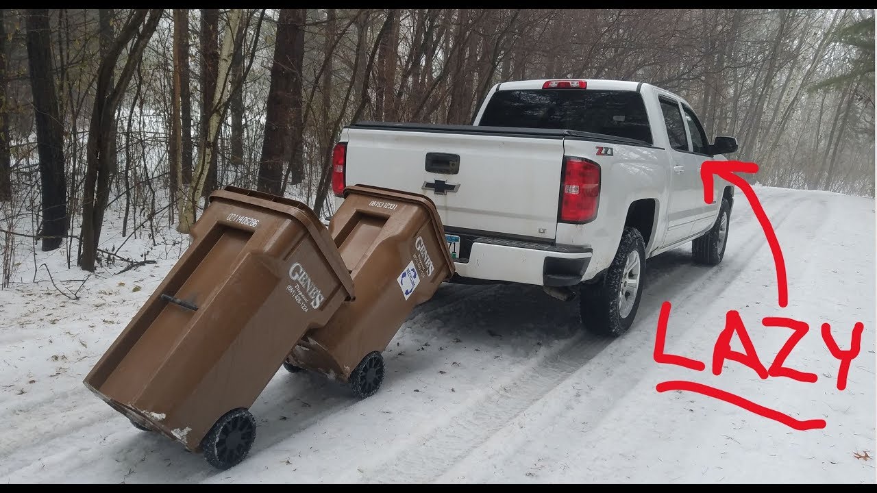 Carry 2 garbage bins the LAZY way!