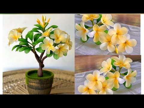 How To Make Nylon Stocking Flower Plumeria | | Bonsai