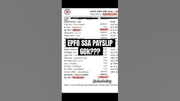 EPFO SSA Salary slip #epfo #ssc #ssccgl #sscchsl #rbe #gaganpratapmaths #trending #trendingshorts