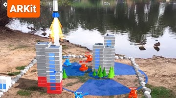 Tanks & Ducks - Playing Smash Tanks! near a lake (iOS/ARKit)