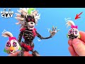 Shattered Roxy and Shattered Glamrock Chica with Clay ► FNAF Security Breach | Roman Clay Tutorial