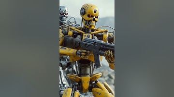 Yellow Terminator-Dangerous Machine💥 Memories of Terminator#ai#terminator#skynetrobotics#cyborg#art
