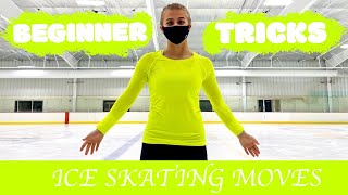 BEGINNER ice skating moves ANYONE can try! 3 TRICKS IN 3 MINUTES!
