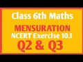 NCERT Maths class 6th chapter Mensuration Ex 10.1 Q2 &amp; Q3
