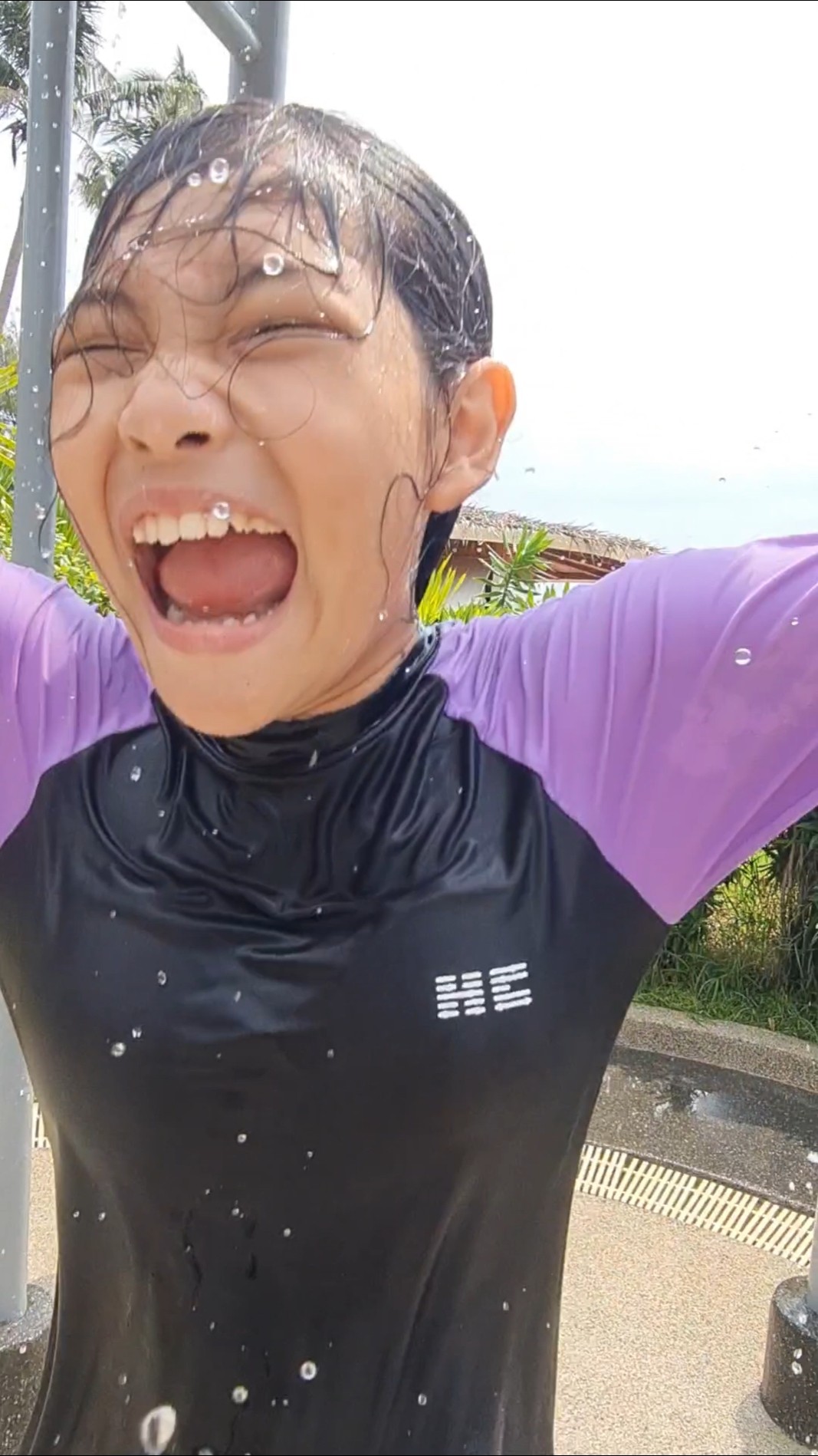 Funny Kids With Huge Water Bucket‼️ at the Pool? | JJaiPan #Shorts