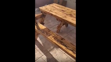 Convertible bench into a picnic table!!