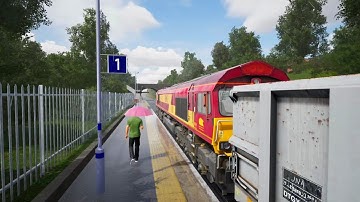 Train Sim World 3 - Gameplay : DB Cargo UK Class 66 In Heavy Rain