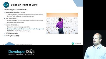NSO Developer Days 2019: Intelsat – Automation Journey