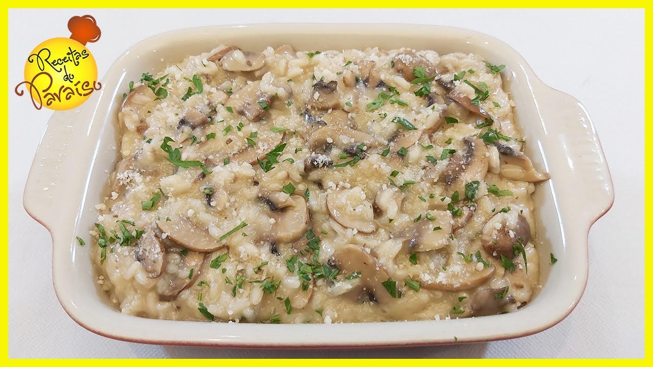 RISOTO DE COGUMELOS | 🍎  Receitas do Paraíso