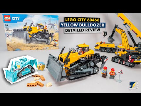 LEGO City 60466 Yellow Bulldozer detailed building review - better than Technic?!