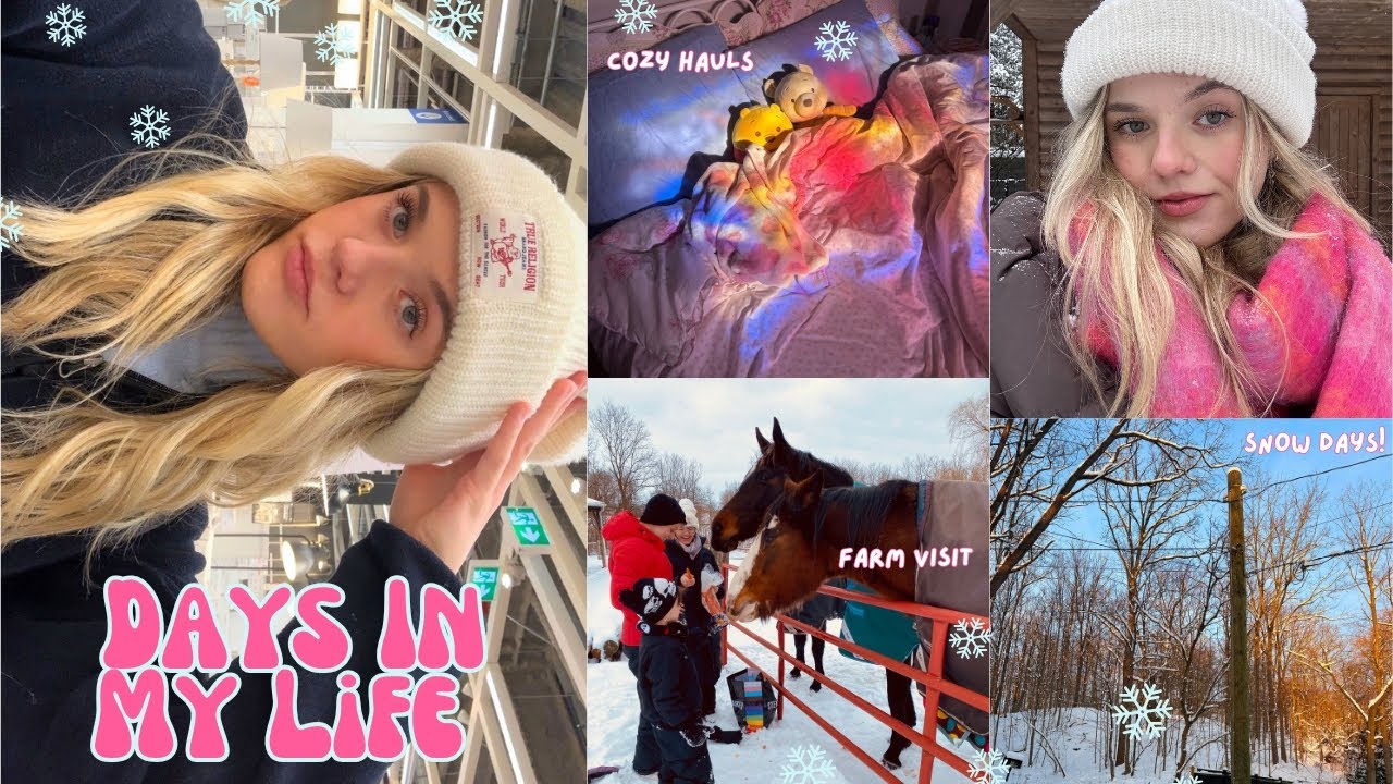 winter vlog 🪵🩷 hauls, building asmr sets, farm visit, etc