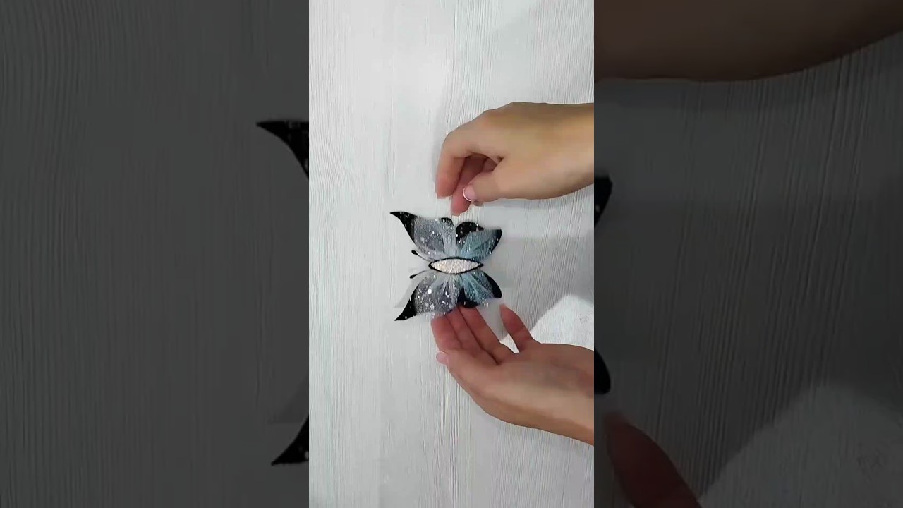 🤲🦋DIY butterfly hairpins made of eco-leather and tulle!  