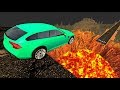 Beamng drive - Open Bridge Crashes over Volcano #1 (Jumping into Volcano Crashes)