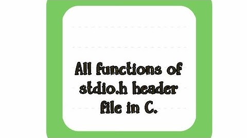 All function of stdio.h header file in C. #codingby_techno_turtle #coding #cprogramming #headerfiles
