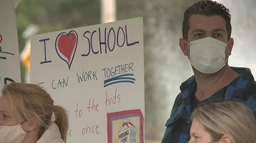 Scarborough parents rally, demanding Gov. Mills brings back in person learning