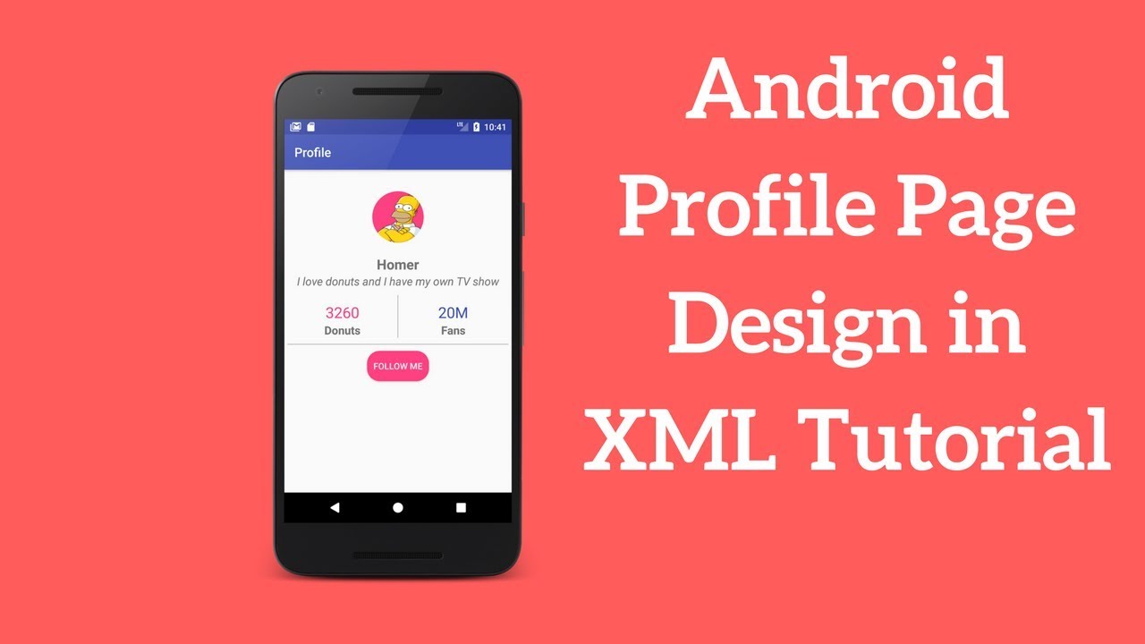 Android Profile Page Design in XML Tutorial (Demo) - YouTube