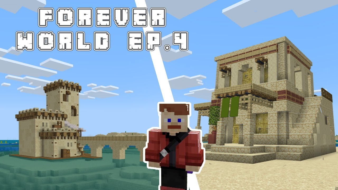 I built a CITY in my Minecraft FOREVER WORLD - YouTube