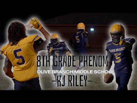"KJ Riley: 8th Grade RB Highlights | Olive Branch Middle School Football"